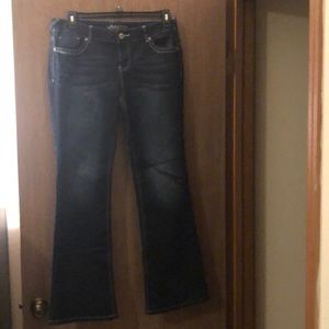 New Vanity Dark wash flare jeans.